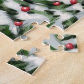 シベリアのハスキー犬のクリスマス ジグソーパズル (側面)