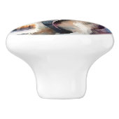 シベリアのハスキー犬のセラミックプル セラミックノブ (側面)