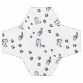 シベリアのハスキー犬のペットの足が足跡を犬 サッカーボール (フラット)