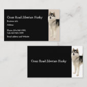 シベリアのハスキー犬のペット 名刺 (正面/裏面)