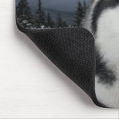 シベリアのハスキー犬の冬の雪マウスパッド マウスパッド (コーナー)