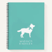 シベリアのハスキー犬の子犬のマラムト ノートブック (正面)