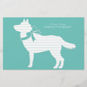 シベリアのハスキー犬の子犬のマラムト 便箋 (正面)