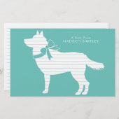 シベリアのハスキー犬の子犬のマラムト 便箋 (正面/裏面)