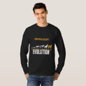 シベリアのハスキー犬の進化 Tシャツ (正面フル)