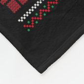 シベリアのハスキー犬サンタ帽子の醜いクリスマス犬 フリースブランケット (角)