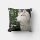 シベリアのハスキー犬 クッション (正面)