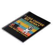 シベリアのハスキー犬 |コーヒー愛好家の引用文ギフト ノートブック (左側)