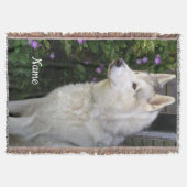 シベリアのハスキー犬 スローブランケット (正面)