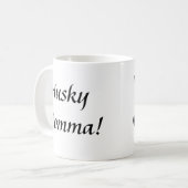 シベリアのハスキー犬、ハスキーママ コーヒーマグカップ (正面左)