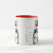 シベリアのハスキー犬 マグカップ (中央)