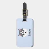 シベリアのハスキー犬 ラゲッジタグ (正面縦)