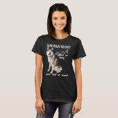 シベリアのハスキー私はそれほど多くの犬を幸せにしないL Tシャツ (正面フル)
