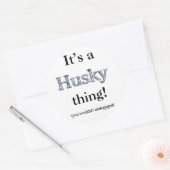 シベリアのハスキー ラウンドシール (封筒)