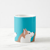 シベリアのハスキー – 赤 – ブリードテンプレートデザイン コーヒーマグカップ (中央)