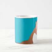 シベリアのハスキー – 赤 – ブリードテンプレートデザイン コーヒーマグカップ (中央)