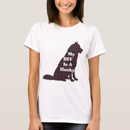 シベリアのハスキーBFFギフト Tシャツ (正面)
