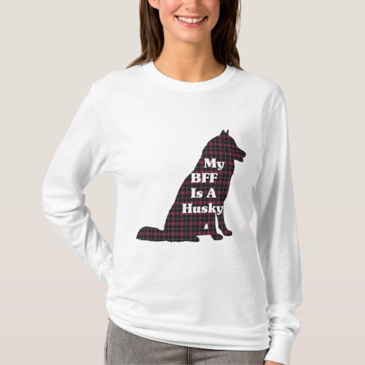 シベリアのハスキーBFFギフト Tシャツ (正面)