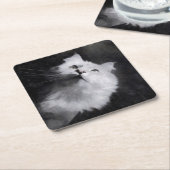 シベリアのポートレートのコースター スクエアペーパーコースター (アングル)