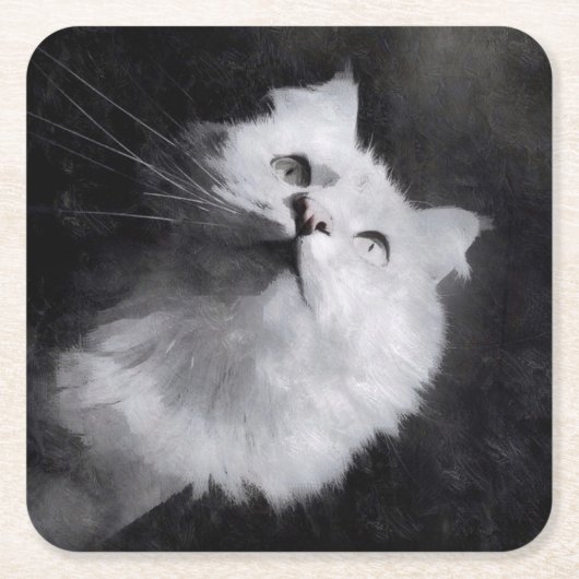 シベリアのポートレートのコースター スクエアペーパーコースター (正面)