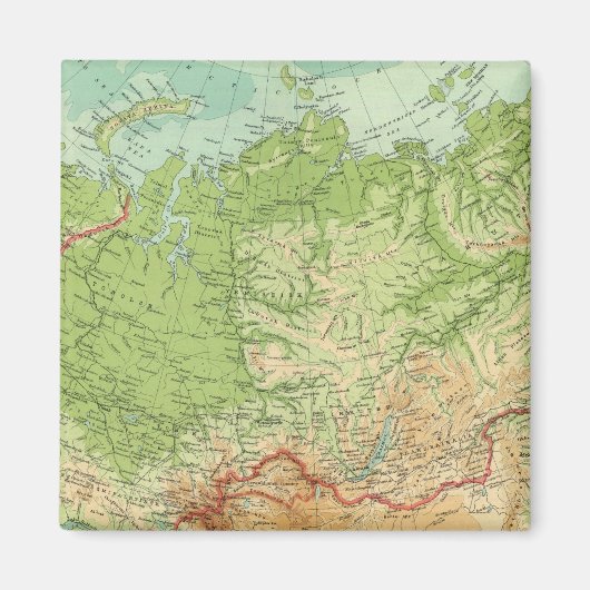 シベリアの出荷経路図 マグネット (正面)
