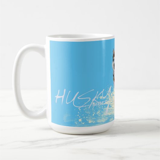 シベリアの殻付き犬 コーヒーマグカップ (左)