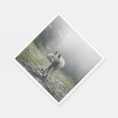 シベリアの白ハスキー スタンダードランチョンナプキン (角)