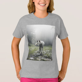 シベリアの白ハスキーTシャツ Tシャツ