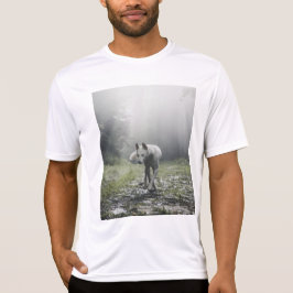 シベリアの白ハスキーTシャツ Tシャツ