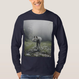 シベリアの白ハスキーTシャツ Tシャツ