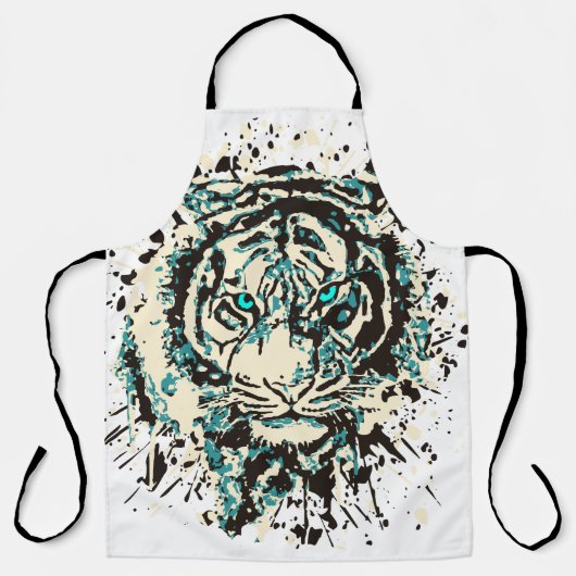 シベリアの虎 | Tigerカラフルスケッチ |抽象芸術 エプロン (正面)