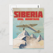 シベリアウラル山脈ヴィンテージ旅行ポスター ポストカード (正面/裏面)