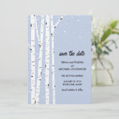 シベリアカエデと雪のSave the Date 招待状 (スタンド正面)