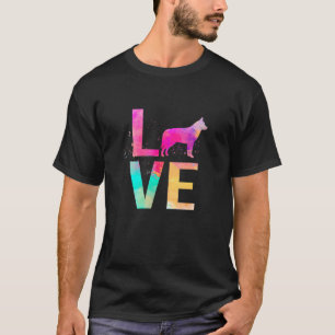 シベリアカラフルハスキー犬の母シベリアハスキー Tシャツ