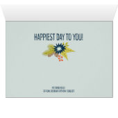 シベリアスタイルによって飾られるくまのハッピーバースデーカード (内部横(下))