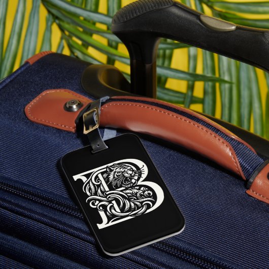 シベリアタイガーレターBモノグラム荷物タグ ラゲッジタグ (正面インサイチュ1)