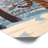 シベリアタイガーin森 – Ai Poster ポスター (角)