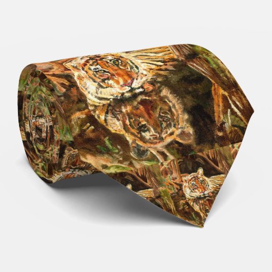 シベリアトラのタイ ネクタイ (ロール)