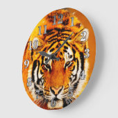 シベリアトラ ラージ壁時計 (傾斜)