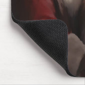 シベリアハスキーとサンタクロースフェスティバルクリスマス マウスパッド (コーナー)