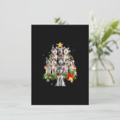 シベリアハスキークリスマスツリードッグライツパジャマX 招待状 (スタンド正面)