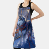 シベリアハスキークリスマスフェスティバルシーズン エプロン (インサイチュ)