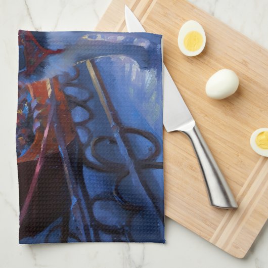 シベリアハスキークリスマスフェスティバルシーズン キッチンタオル (四つ折り)