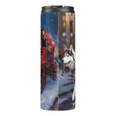 シベリアハスキークリスマスフェスティバルシーズン タンブラー (裏面)