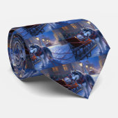 シベリアハスキークリスマスフェスティバルシーズン ネクタイ (ロール)