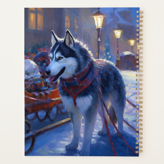 シベリアハスキークリスマスフェスティバルシーズン プランナー手帳 (裏面)