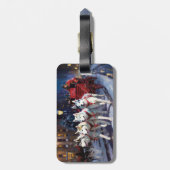 シベリアハスキークリスマスフェスティバルシーズン ラゲッジタグ (裏面縦)