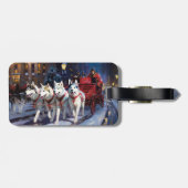 シベリアハスキークリスマスフェスティバルシーズン ラゲッジタグ (裏面横)