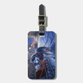 シベリアハスキークリスマスフェスティバルシーズン ラゲッジタグ (正面縦)