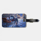 シベリアハスキークリスマスフェスティバルシーズン ラゲッジタグ (裏面横)